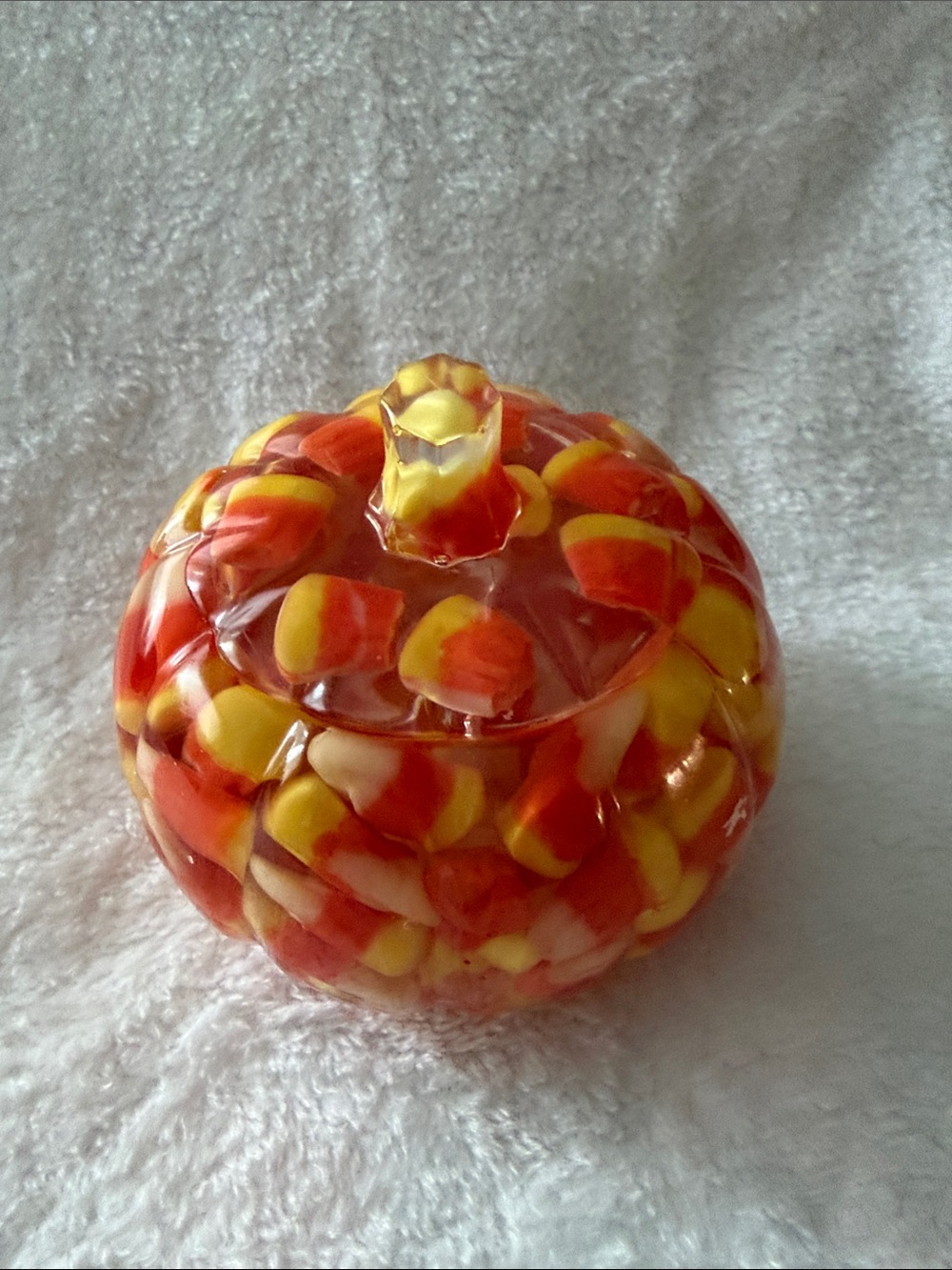 Handmade Resin Skittles or Candy Corn Pumpkin Storage Jar(pick 1) - Picture 4 of 6